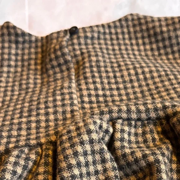 Zara Houndstooth Dress 2-3Y Tan Black Polyester Cotton - Picture 3 of 5